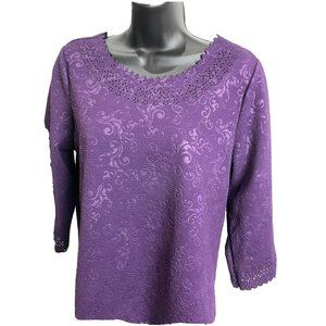 Cathy Blouse Plum Colored Shirt Size Small